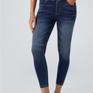 HALARA Blue Ankle Cropped Slim Fit Jeans